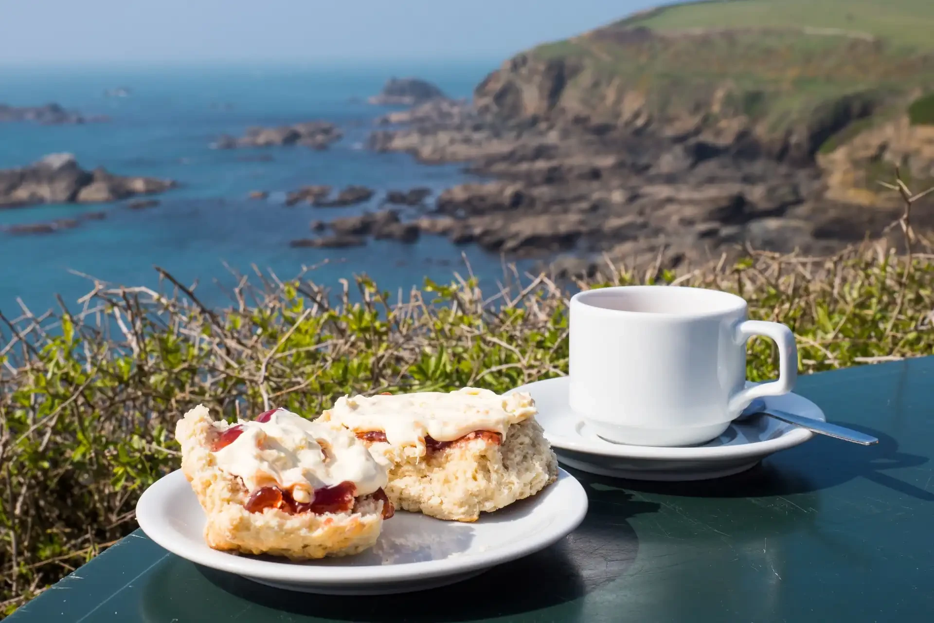 Uk cream tea with scones