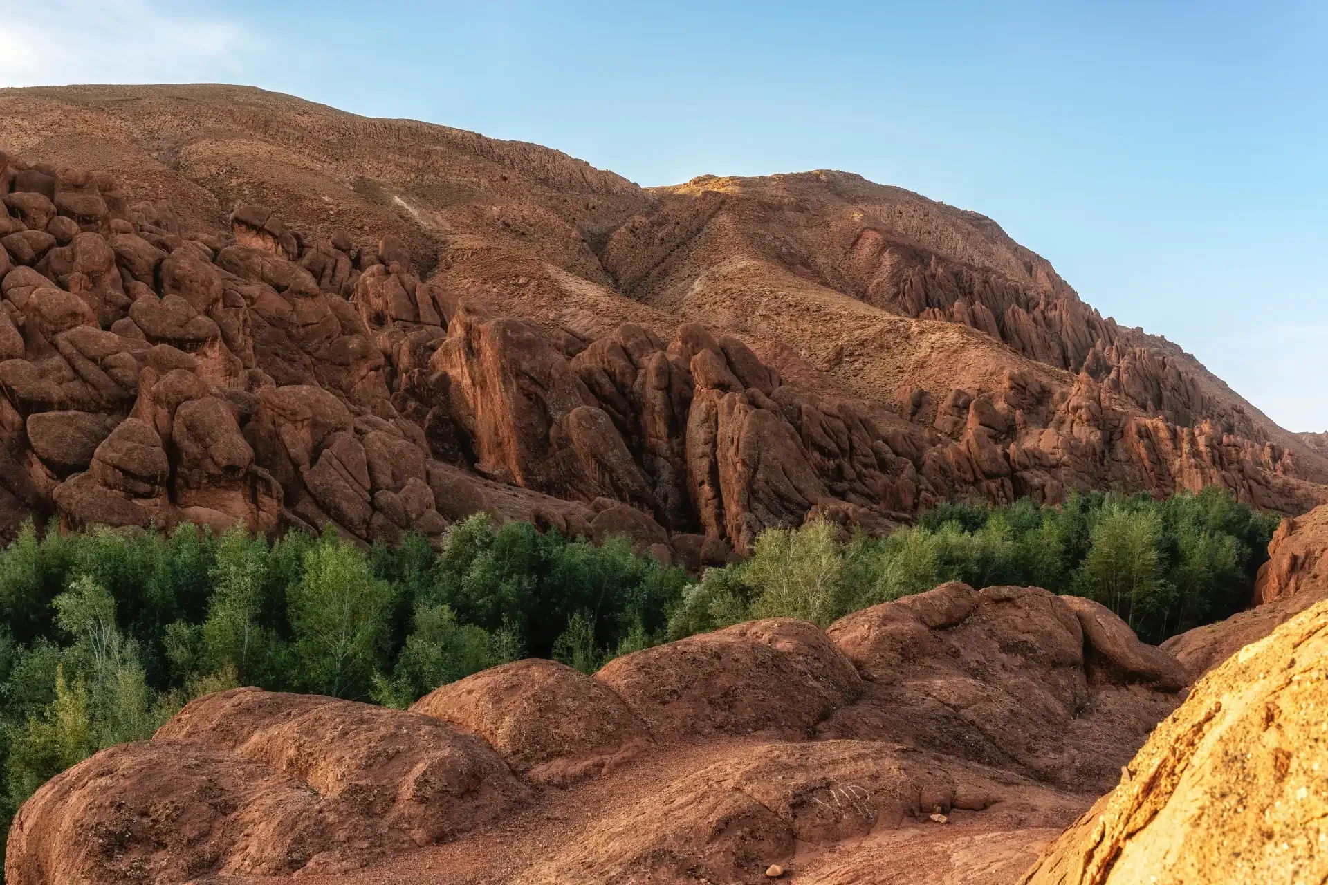 Rock formations known as ‘Monkey's Fingers’ in Dades Valley.