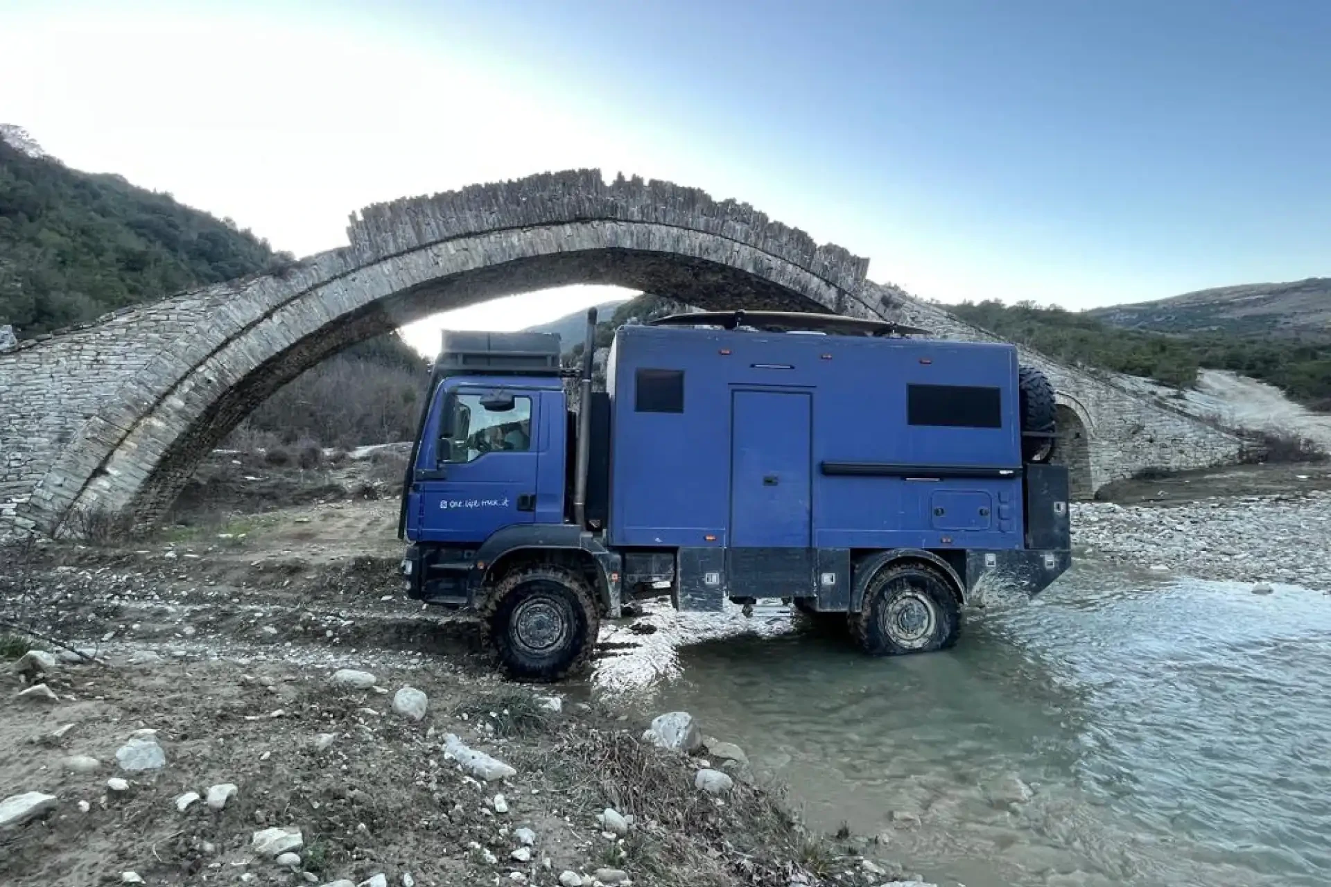 Bobby truck in river